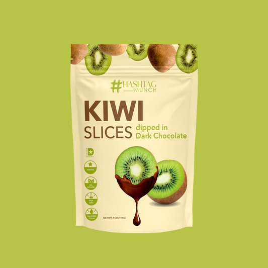 Kiwi Slices dipped in Dark Chocolate
