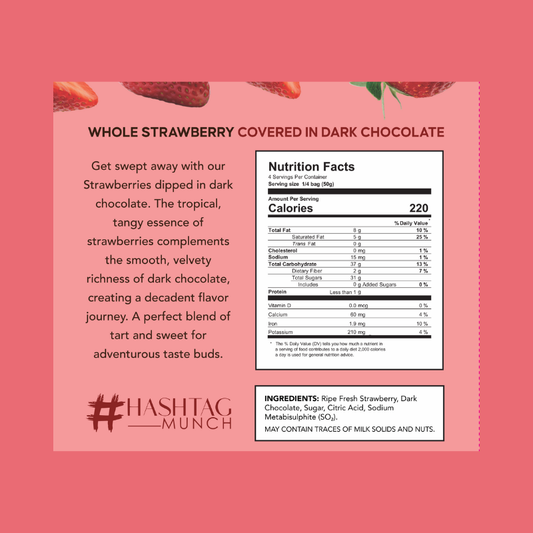 Whole Strawberry Covered in Dark Chocolate