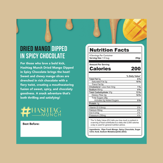 Dried Mango Dipped in Spicy Chocolate