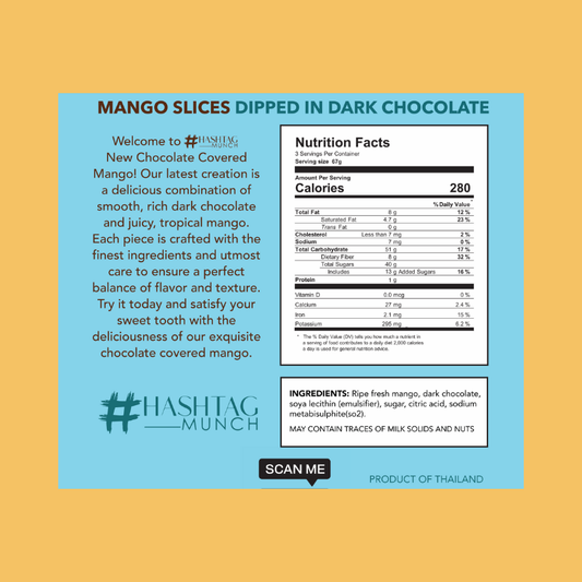 Mango Slices Dipped in Dark Chocolate