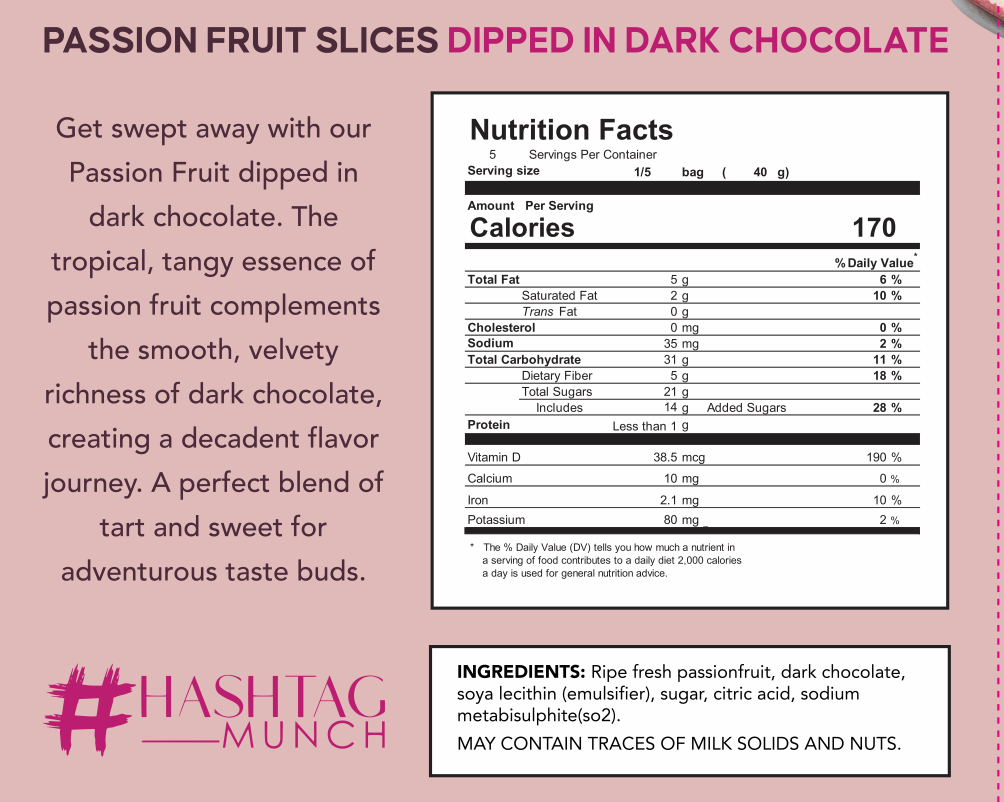 Passionfruit Slices Dipped in Dark Chocolate