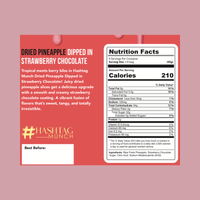 Dried Pineapple Dipped in Strawberry chocolate