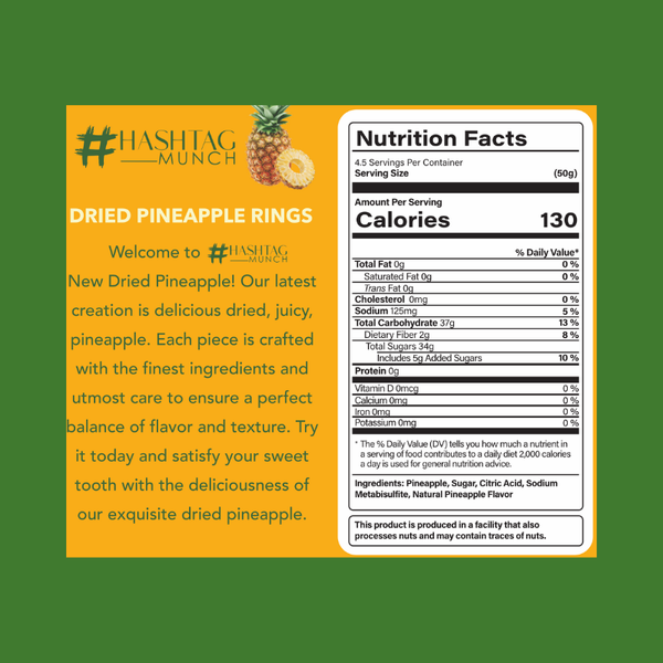 Dried Pineapple Rings – Hashtag Munch