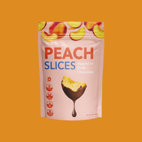 Peach Slices Dipped in Dark Chocolate