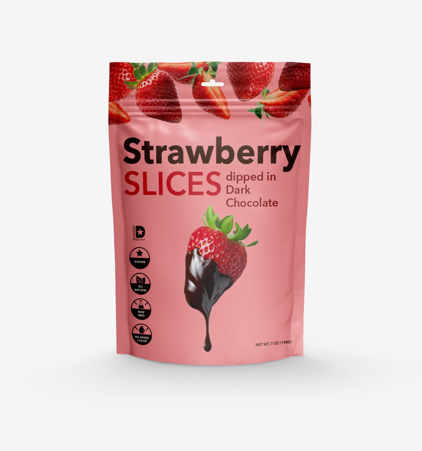 Strawberry Slices Dipped in Dark Chocolate