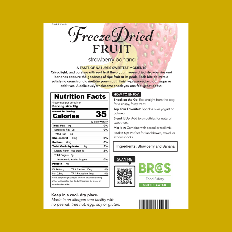 Freeze Dried Strawberry Banana