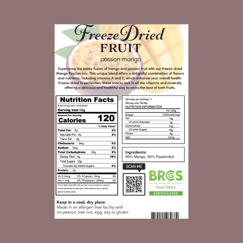 Freeze Dried Passion Mango